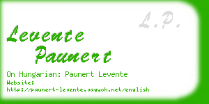 levente paunert business card